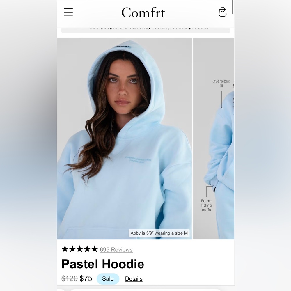 Comfrt size large pastel blue sweatsuit
